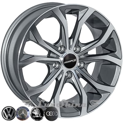 JH 00161 7x16 5x112 ET35 DIA66.6 Grey Polished (Темно-серый с полированной лицевой частью)