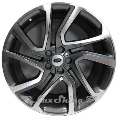 Replica LR024 9.5x21 5x120 ET45 DIA72.6 Gun metal full polish (Темно-серый с полированным ободом)
