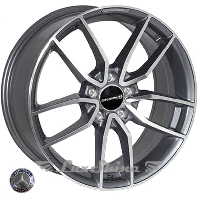 JH A045 8x18 5x112 ET43 DIA66.6 Gun metal full polish (Темно-серый с полированным ободом)