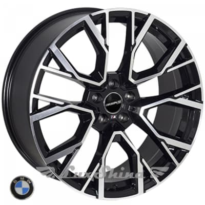 JH A1395 9.5x22 5x120 ET32 DIA74.1 Black polished (Черный с полированной лицевой частью)