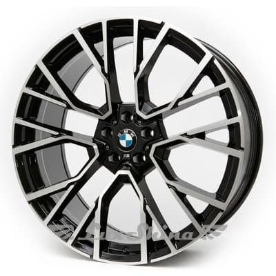 Replica BMW 7101 10.5x21 5x112 ET40 DIA66.5 Черный с алмазной механической обработкой лицевой поверхности