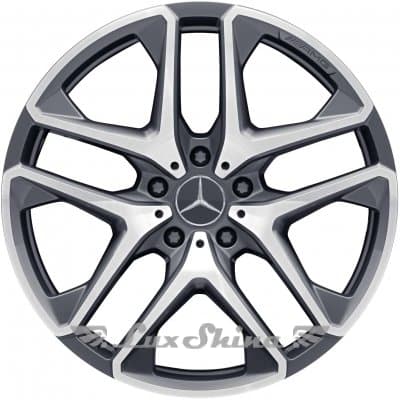 Replica MR5430 10x21 5x112 ET46 DIA66.6 Gun metal full polish (Темно-серый с полированным ободом)