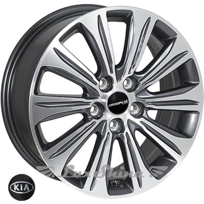 JH H474 7x17 5x114.3 ET51 DIA67.1 Gun metal full polish (Темно-серый с полированным ободом)