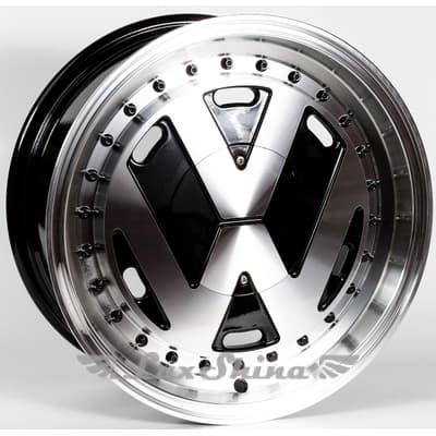 GT REW022-5 6.5x15 5x112 ET20 DIA66.5 Черный с алмазной механической обработкой лицевой поверхности