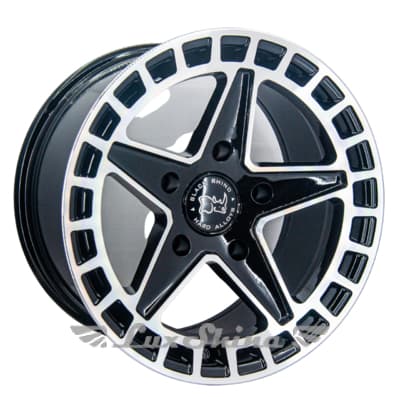 GT DIM5094 9x17 5x127 ET0 DIA71.6 Черный с алмазной механической обработкой лицевой поверхности