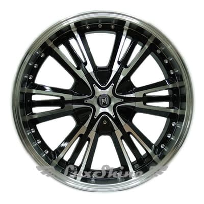 Marcello AIM-033 9x20 5x120/130 ET45 DIA74.1 Черный, полированные спицы