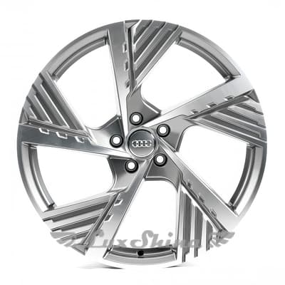 Replica A5639 9.5x22 5x112 ET36 DIA66.45 глянцевий сірий з механічною обробкою