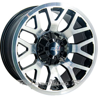 GT 8010 9x17 6x135/139.7 ET-12 DIA110 Черный с алмазной механической обработкой лицевой поверхности