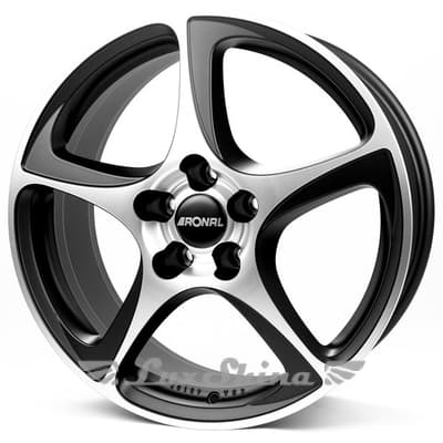 Ronal R53 8x18 5x120 ET30 DIA82 Matt Black-front diamond cut (Матовая черная алмазная огранка)