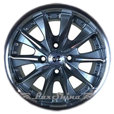 ZD F2143 10x20 5x112 ET45 DIA66.6 Gun metal full polish (Темно-серый с полированным ободом)