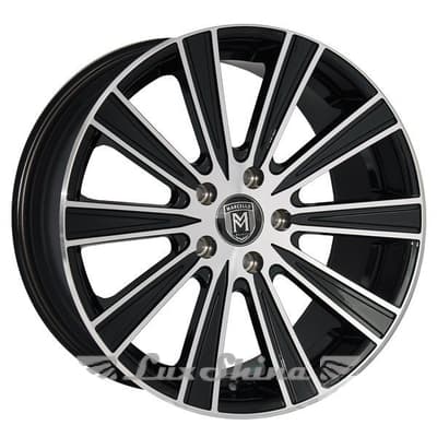 Marcello MR-27 8.5x18 5x114.3 ET35 DIA67.1 Черный, полированные спицы