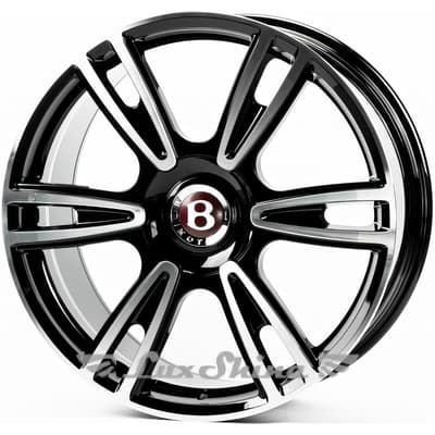 Replica FORGED BN1736 9.5x21 5x112 ET41 DIA57.1 Gloss Black Machined Face (Черный глянцевый полированное лицо)