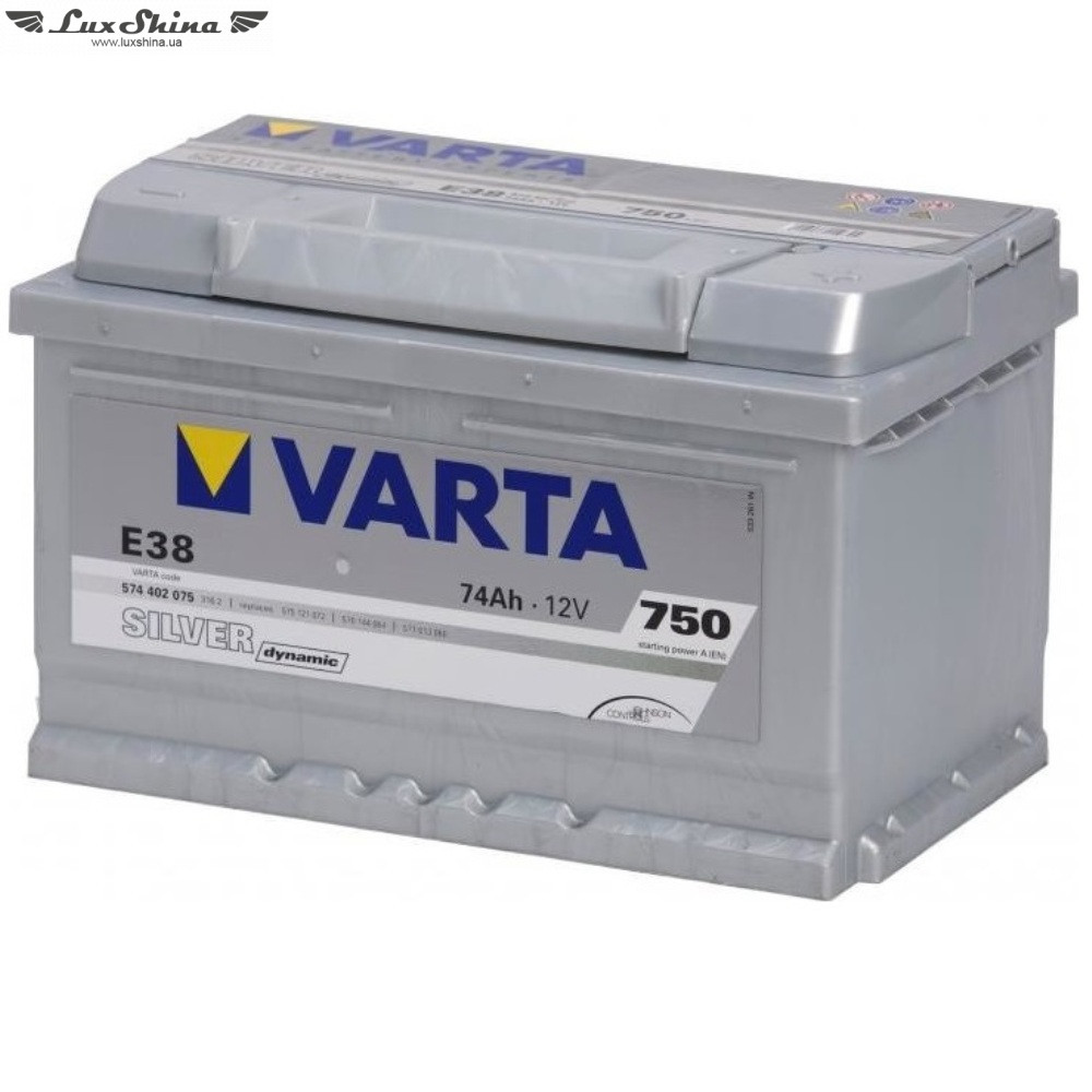 VARTA (E38) SILVER dynamic 74Ah 750A 12V R (175x175x278)