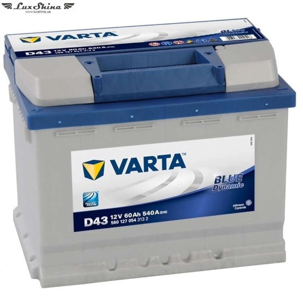 VARTA (D43) BLUE dynamic 60Ah 540A 12V L (175x190x242)