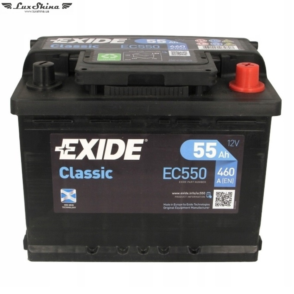 Exide Classic 55Ah 460A 12V R (175x190x242)