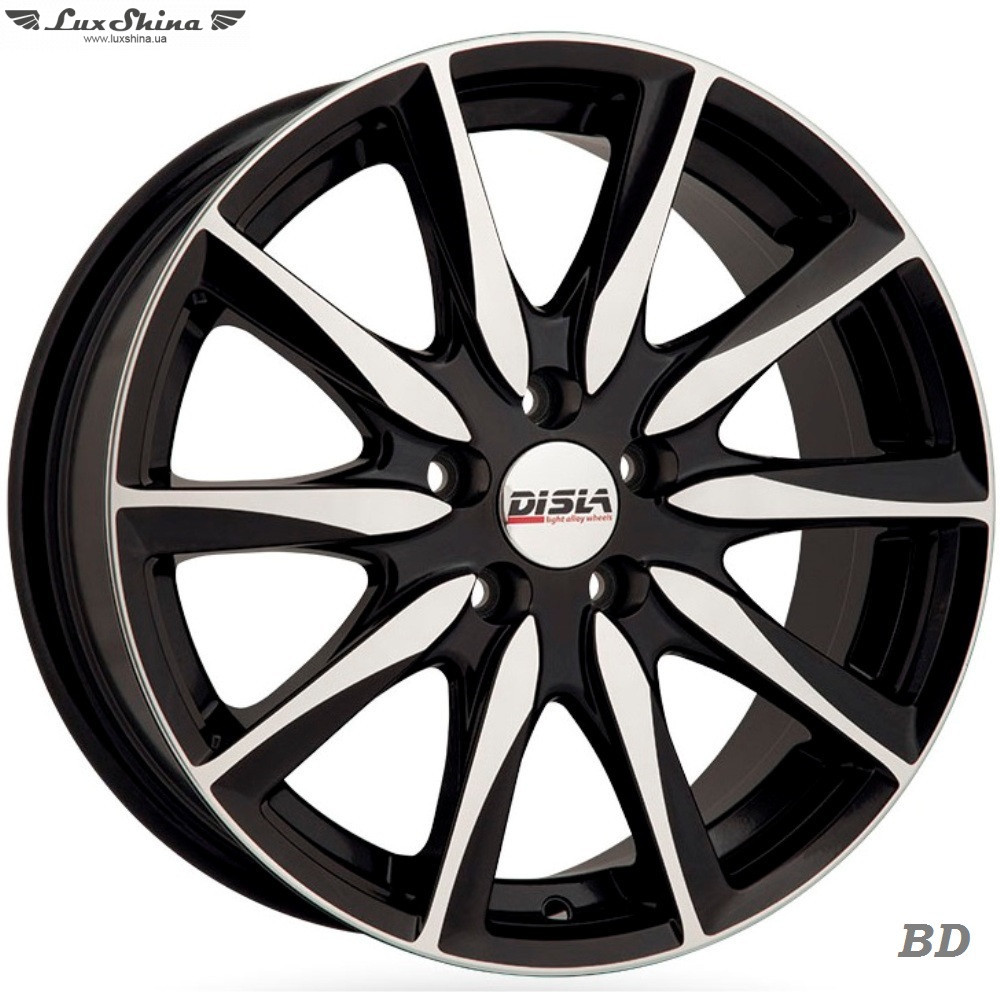 Disla Raptor 7.5x17 5x114.3 ET40 DIA67.1 Black Diamond (Черный глянцевый)
