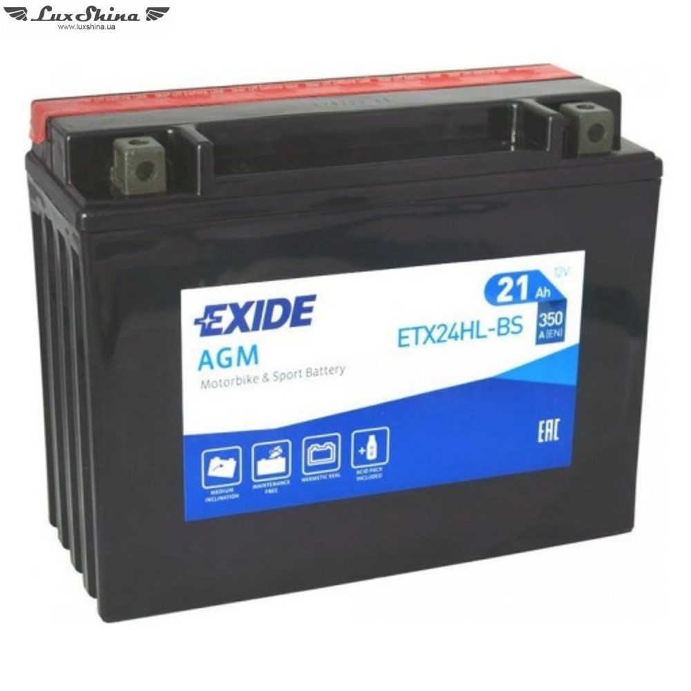 Exide ETX24HL-BS 21Ah 350A 12V R AGM (87x162x205)