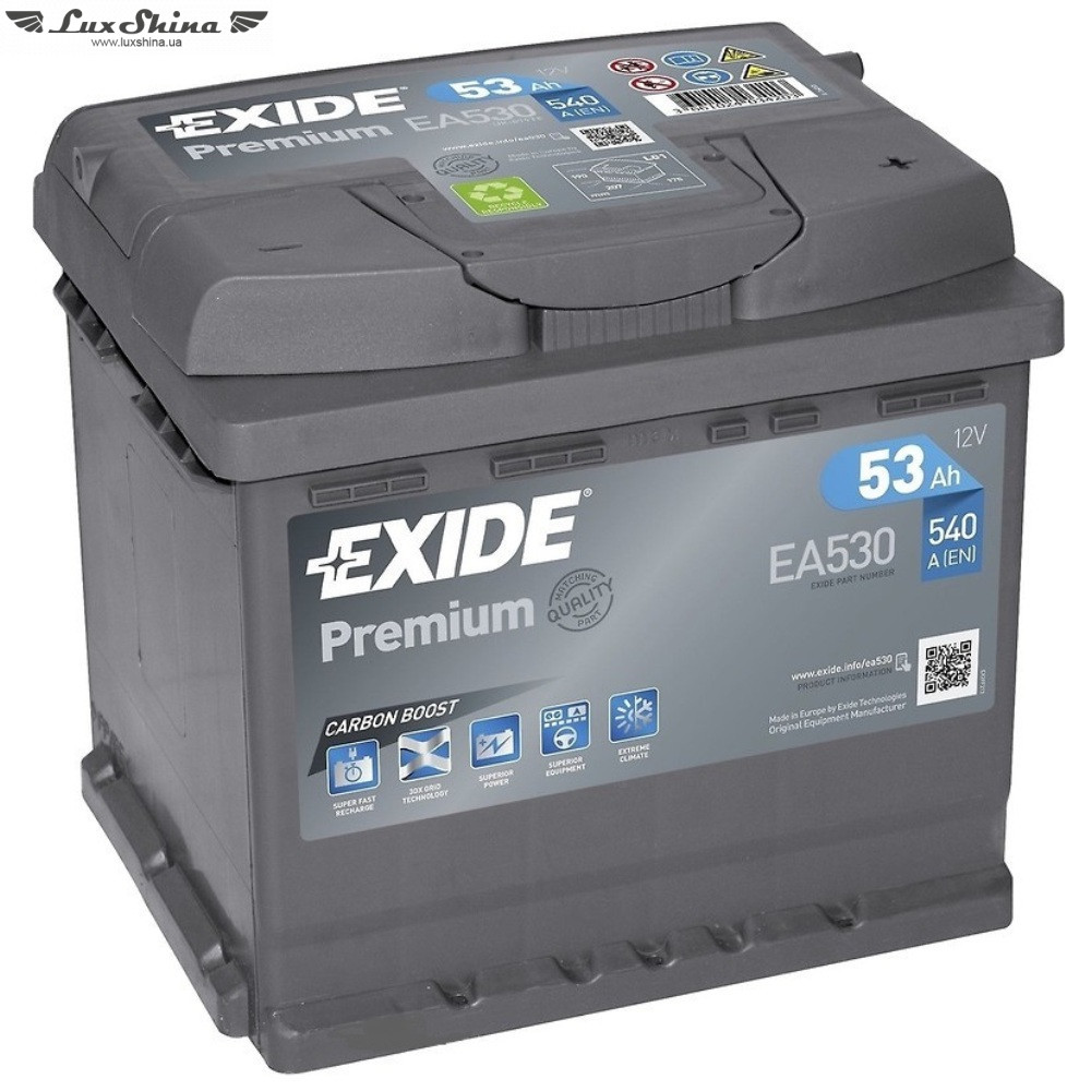 Exide Premium 53Ah 540A 12V R (175x190x207)